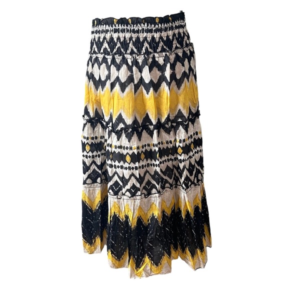 Jasmine | Crinkle Tiered Midi Skirt - Picture 1 of 7